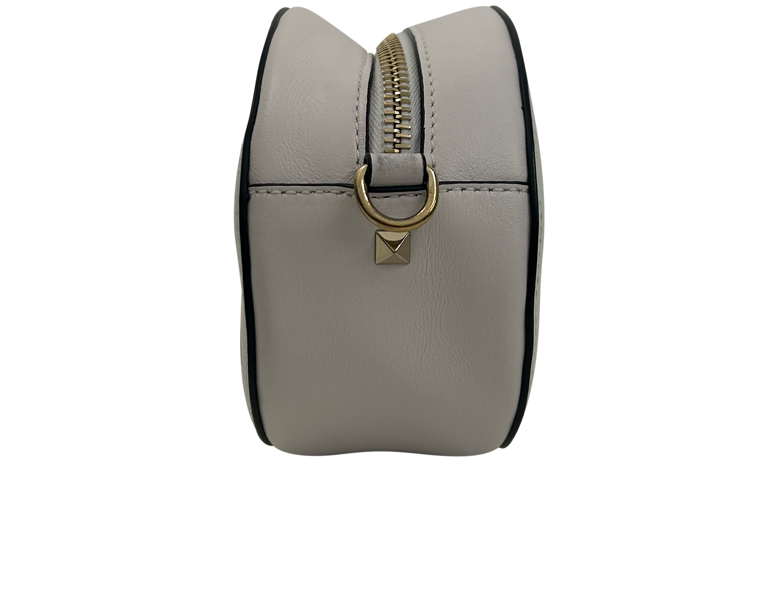 Camera Bag Logo Rockstud, 490&euro;, Bolso, Blanco, Animal - Piel, Vista inferior