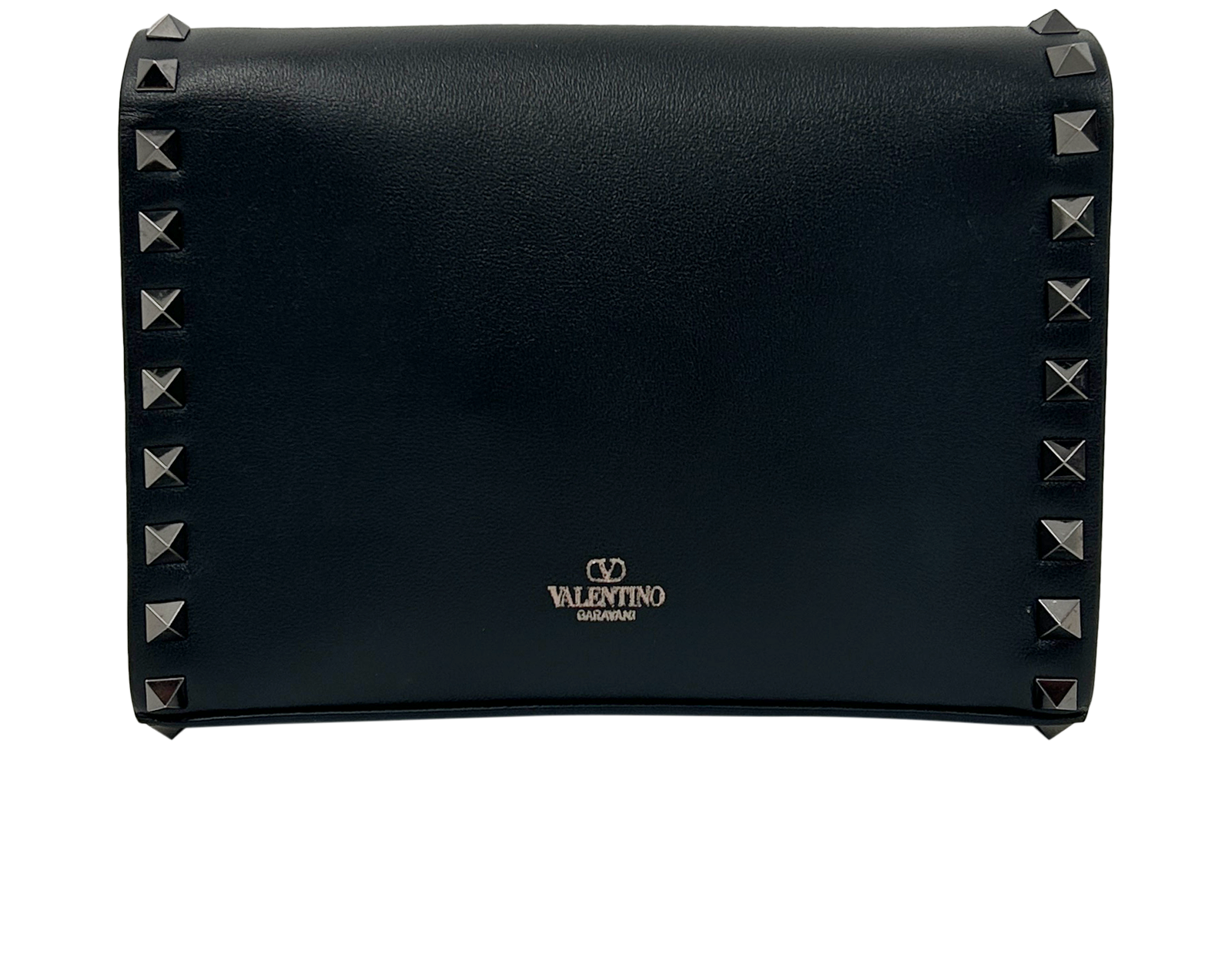 Rockstud Bandolera, 810&euro;, Bolso, Negro, Animal - Piel, Vista trasera