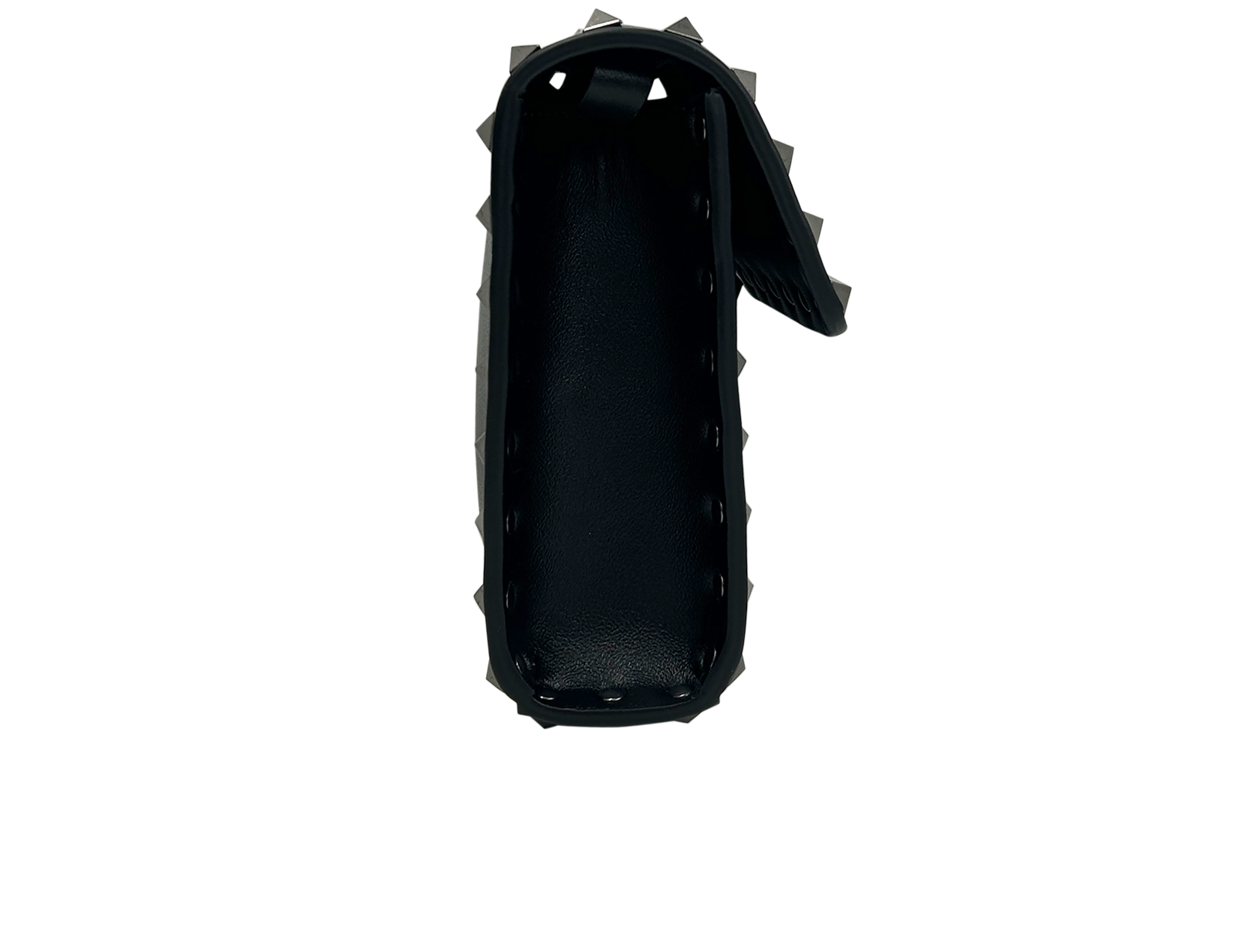 Rockstud Bandolera, 810&euro;, Bolso, Negro, Animal - Piel, Vista lateral