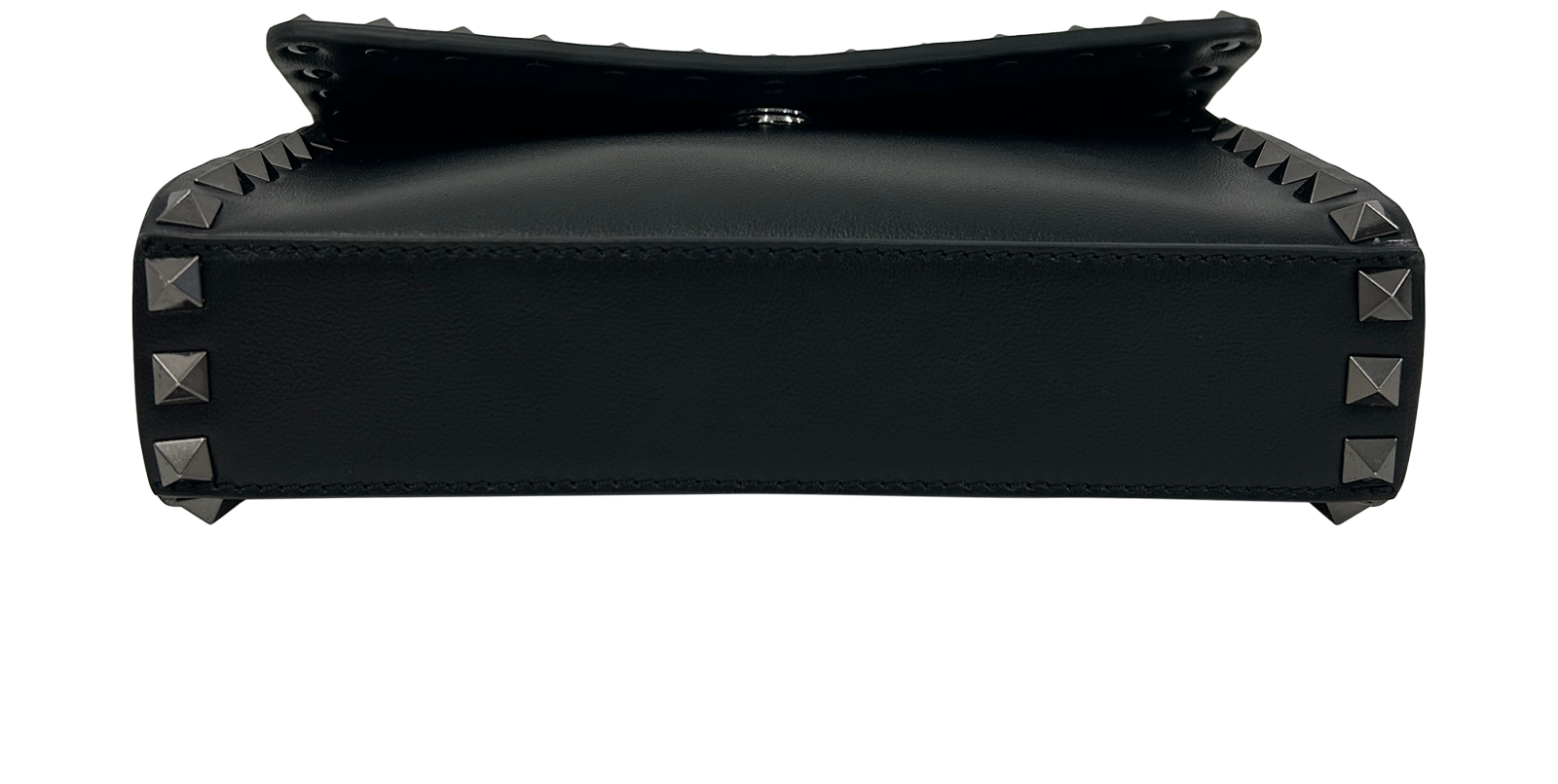 Rockstud Bandolera, 810&euro;, Bolso, Negro, Animal - Piel, Vista superior