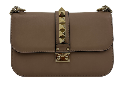 Rockstud Bandolera, 620&euro;, Rosa, Animal - Piel, Vista frontal