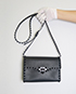 Rockstud Bandolera, 550&euro;, Negro, Animal - Piel, Vista frontal