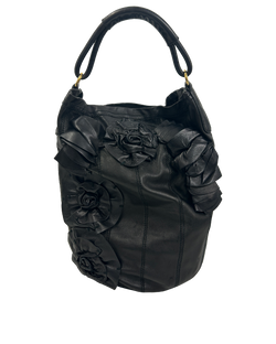 Maxi Flowers Hobo,Piel,Negro,3