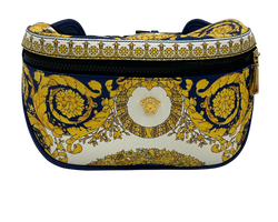 Riñonera Barocco,Piel,Azul/Amarillo,Db,3*