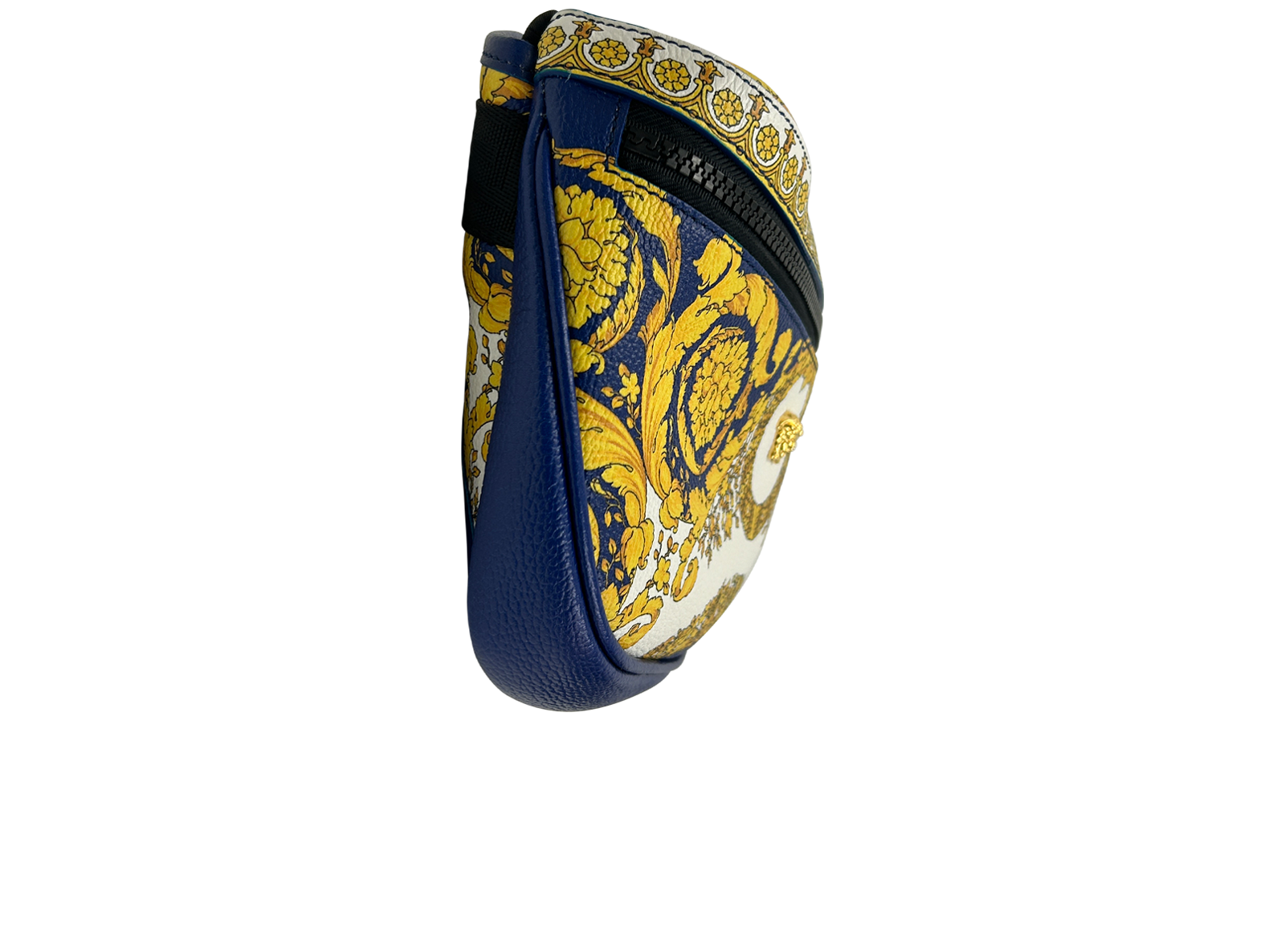 Riñonera Barocco, 390&euro;, Bolso, Amarillo/Azul/Blanco, Animal - Piel, Vista lateral