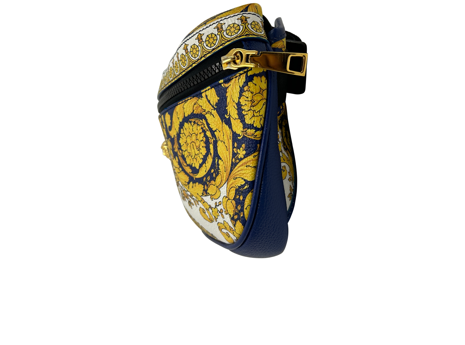 Riñonera Barocco, 390&euro;, Bolso, Amarillo/Azul/Blanco, Animal - Piel, Vista inferior
