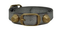 Balenciaga Brazalete, Piel, Gris, 3,236345