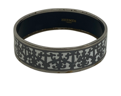 Hermes Pulsera,Brazalete,Metal,Blanco/Gris,S,2