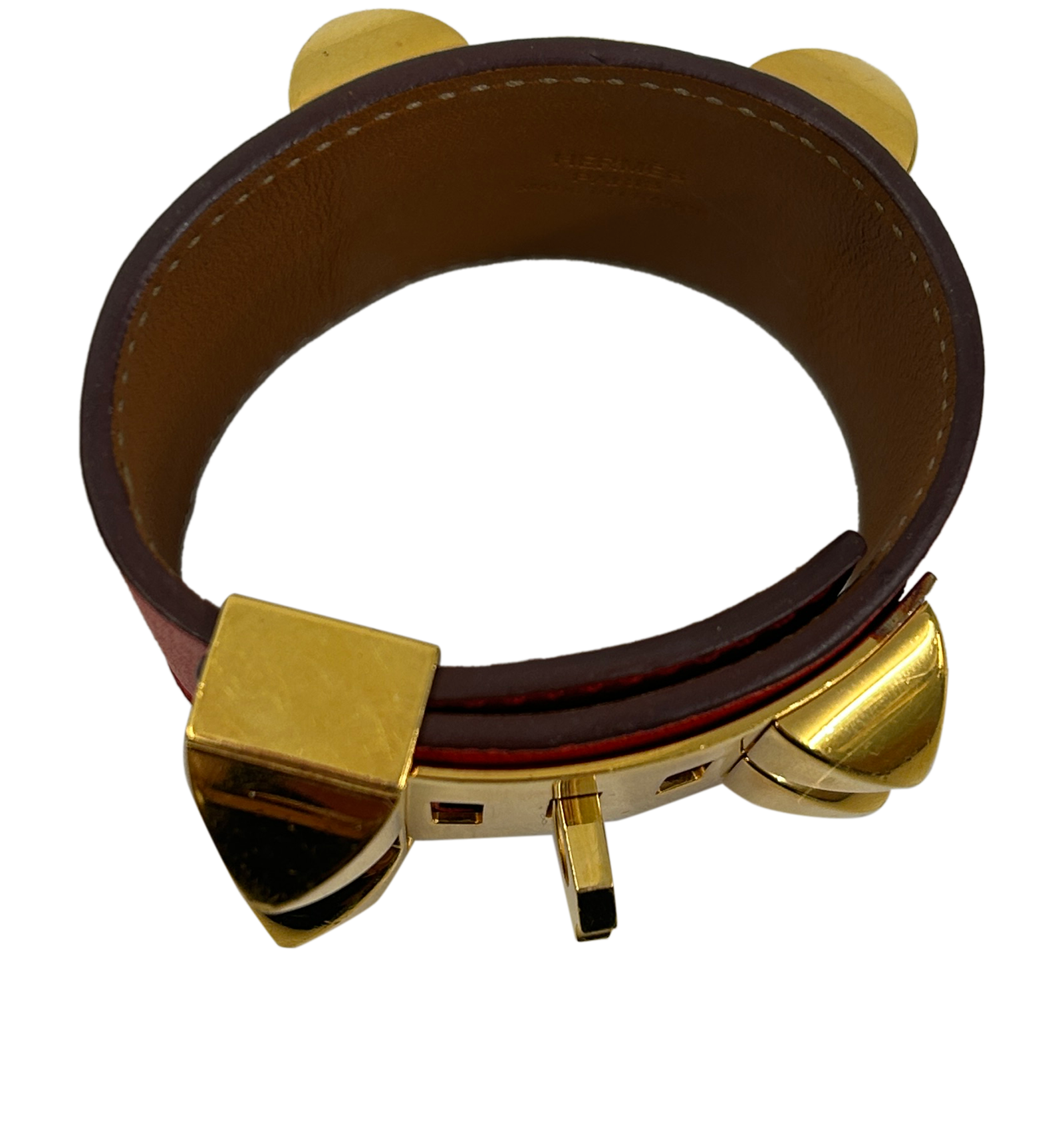 Hermes Brazalete, 420&euro;, Accesorios, Naranja, Animal - Piel, Vista interior