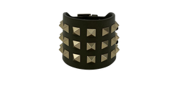 Valentino Brazalete Rockstud, Piel, Verde, 4, Box