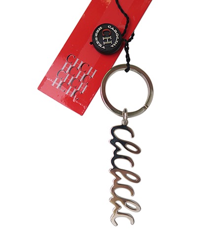 Carolina Herrera Llavero CHs, 10&euro;, Plata, Vista frontal