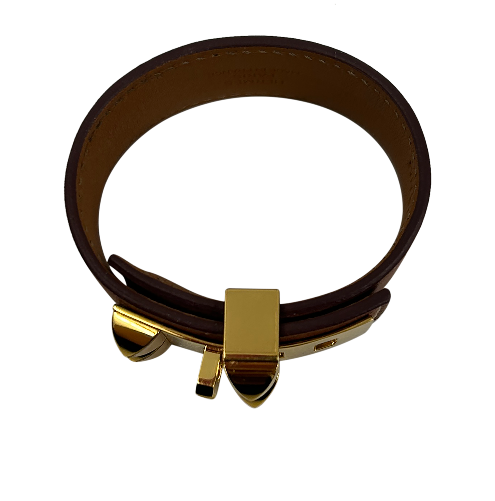 Hermes Brazalete Collier Chien Epson Swift Biscuit, 420&euro;, Accesorios, Marrón, Animal - Piel, Vista interior