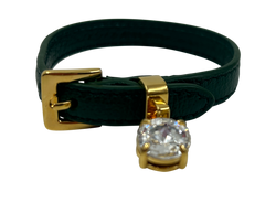 Miu Miu Brazalete,Piel, Verde, 4, Box, Card