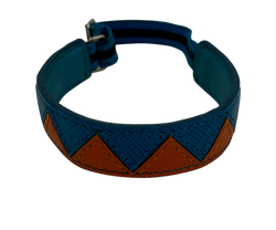 Prada Brazalete, Saffiano, Azul, Naranja, 3