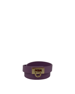 Salvatore Ferragamo Pulsera,Double Wrap,Piel,Morado,DB,3