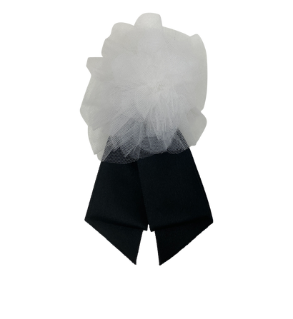 Chanel Broche, 165&euro;, Accesorios, Blanco/Negro, Malla - Tul/Seda - Satén, Vista frontal