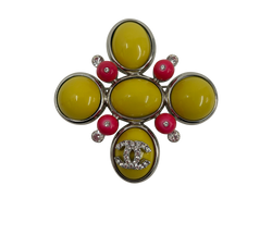 Chanel Broche, Resina, Amarillo, 3*