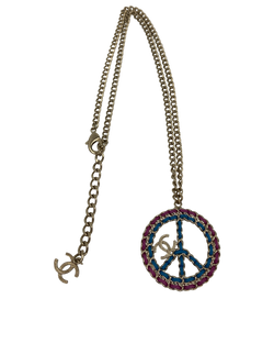 Chanel Collar Peace, Metal, Piel,Azul/Rosa,3, B18