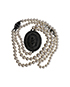 Collar Largo de Doble Hilera de Perlas y Ónix, vista frontal